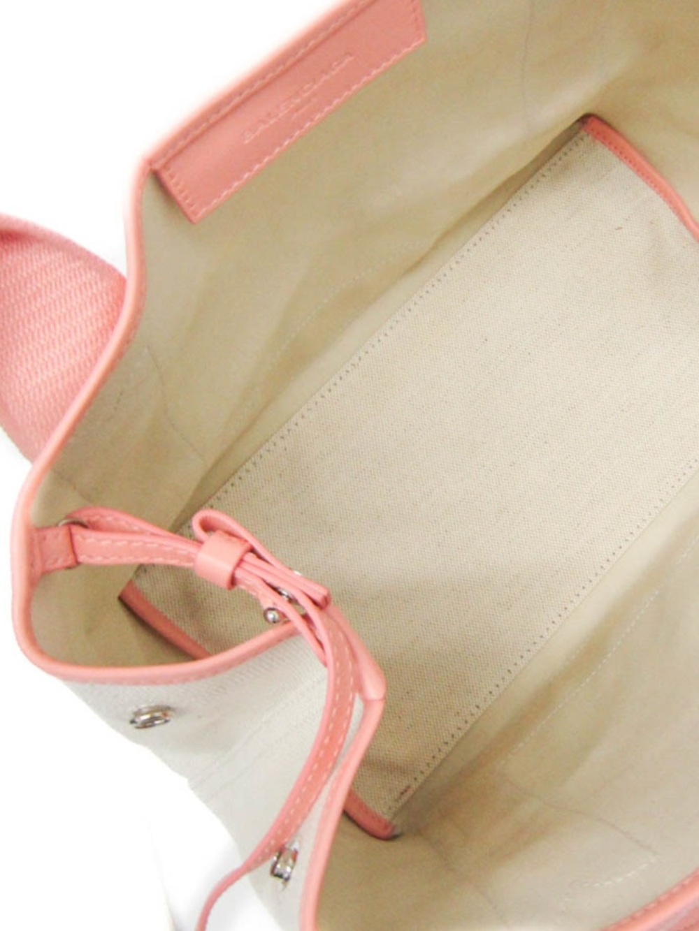 Balenciaga Women's Small Navy Cabas Tote Bag in Pink/ Off White NWT - Picture 10 of 14